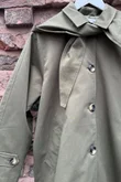 Dunbar Neckerchief Hood Gaberdine Coat Heritage Green